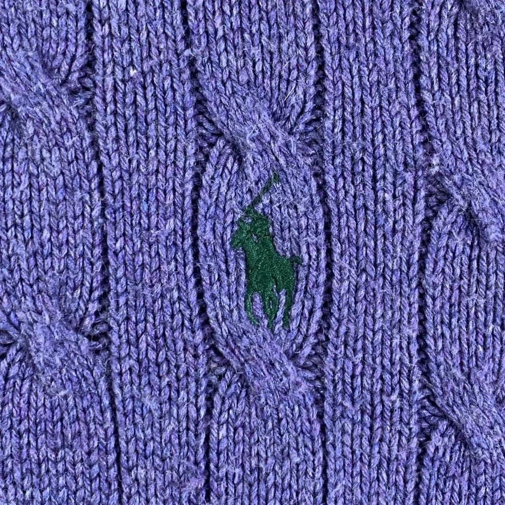 Polo Ralph Lauren Knit Sweater Men 2XL Silk Purple Pullover Tussah 1/4 Zip